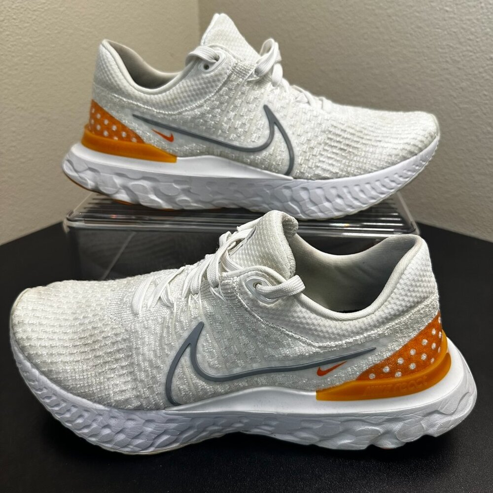 Nike React Infinity Run Flyknit 3 ‘White Grey Kumquat’ Men's size 10.5